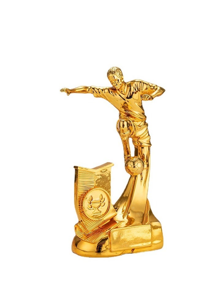 KUYING New Creative Resin Football Trophy 10x6x19cm 