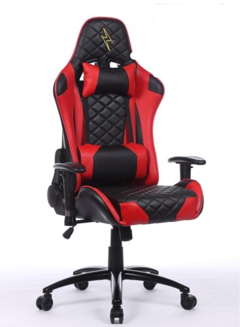 Generic Gaming Chair Adjustable Computer Chair PC Office PU Leather High Back Lumbar Support comfortable armrest Headrest black and blue 