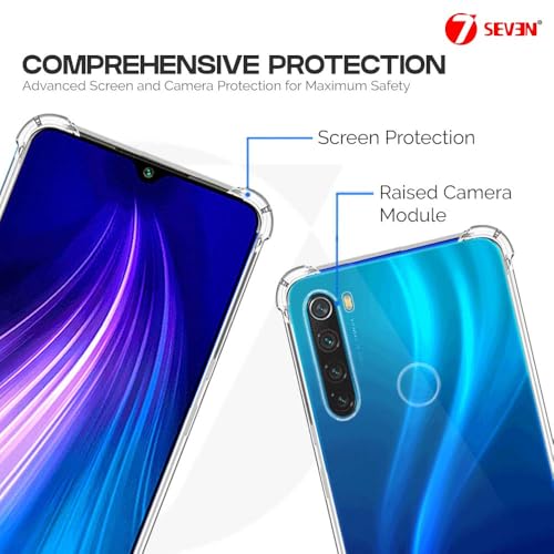 7-Seven 7SEVEN® Back Cover for Redmi Note 8 Transparent Mobile Back Case Shock Proof Design Camera Edges Protection Crystal Clear Phone Case Silicon Soft TPU and Flexible Bumper Phone Cover - Image 3