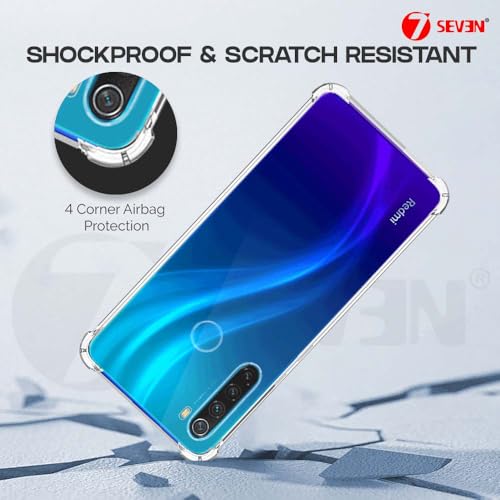 7-Seven 7SEVEN® Back Cover for Redmi Note 8 Transparent Mobile Back Case Shock Proof Design Camera Edges Protection Crystal Clear Phone Case Silicon Soft TPU and Flexible Bumper Phone Cover - Image 4