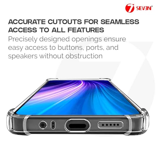7-Seven 7SEVEN® Back Cover for Redmi Note 8 Transparent Mobile Back Case Shock Proof Design Camera Edges Protection Crystal Clear Phone Case Silicon Soft TPU and Flexible Bumper Phone Cover - Image 5