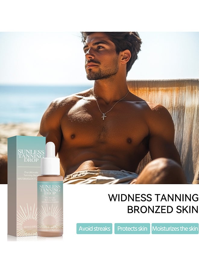 SNM Drinkable Sunless Tanning Drops, Self Tanner for Face & Body, Gradual Tan with Natural-Looking Glow, Easy-to-Use Daily Tanning Drops to Drink for a Bronzed Look, Hydrating Formula  - Image 4
