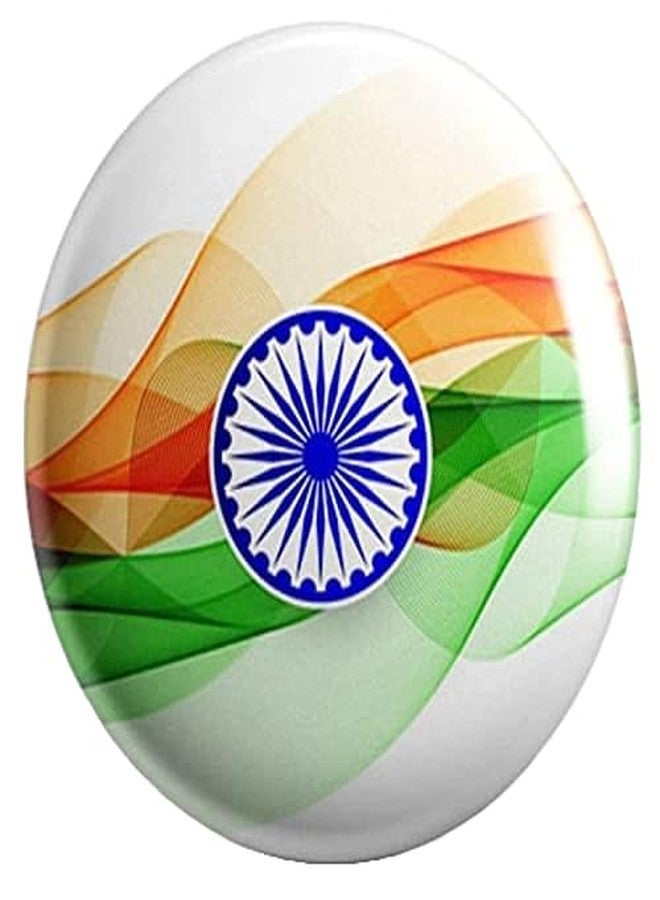 Nivaraprint Nivara's | India Flag Badges | National Flag Badges | India Republic Day Badges | Tricolor Badges | Pin Button Badges | Independence Day Batches (Pack of 75, Design 2) - Image 1