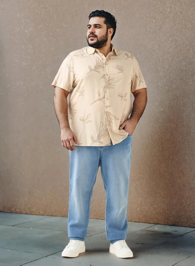 Splash FAV Plus Size Regular Fit Printed Shirt