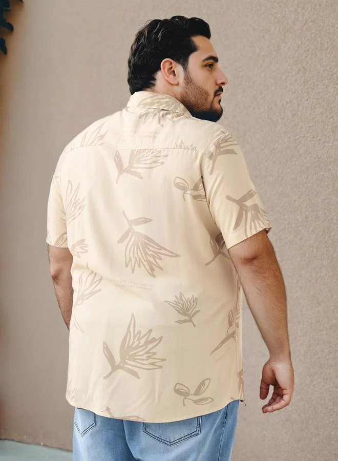 Maxim  Plus Size Regular Fit Printed Shirt for Men | Best Price UAE