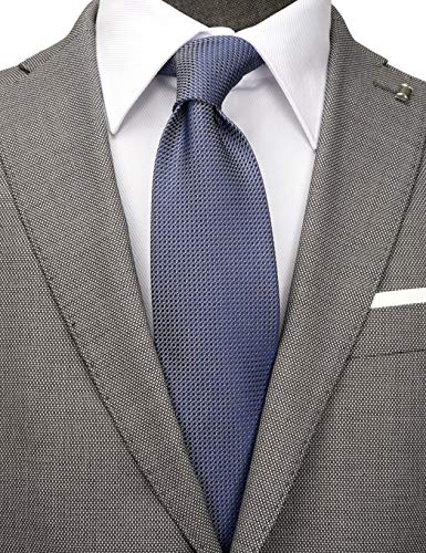 ZENXUS Extra Long Ties for Big and Tall Men, 63 inch XL Long Neckties, Gray, Blue, Golden Orange, 4-Pack - Image 5