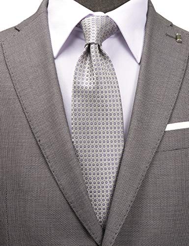 ZENXUS Extra Long Ties for Big and Tall Men, 63 inch XL Long Neckties, Gray, Blue, Golden Orange, 4-Pack - Image 2
