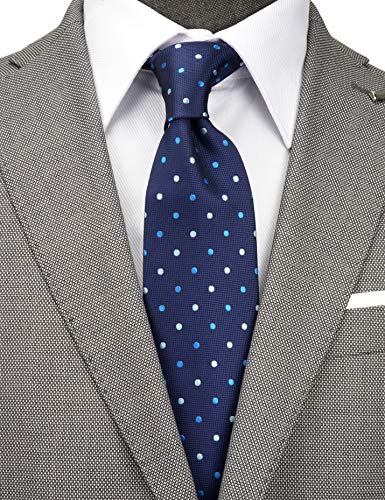 ZENXUS Extra Long Ties for Big and Tall Men, 63 inch XL Long Neckties, Gray, Blue, Golden Orange, 4-Pack - Image 3