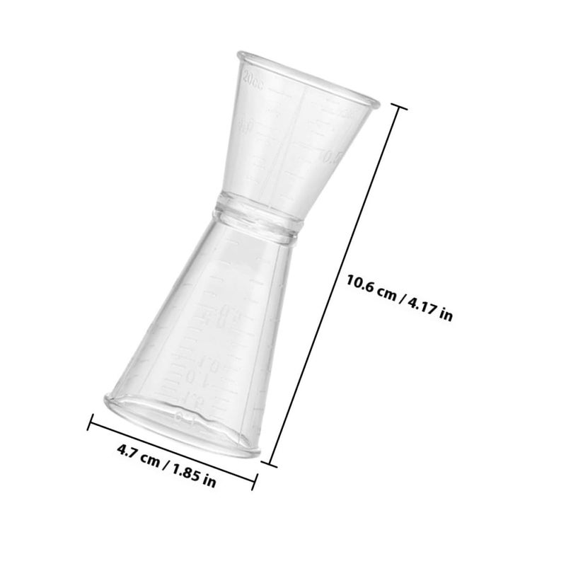 6 Pcs Plastic Double Jigger Measuring Cups with Ounce Markings for Home Bar - Image 3