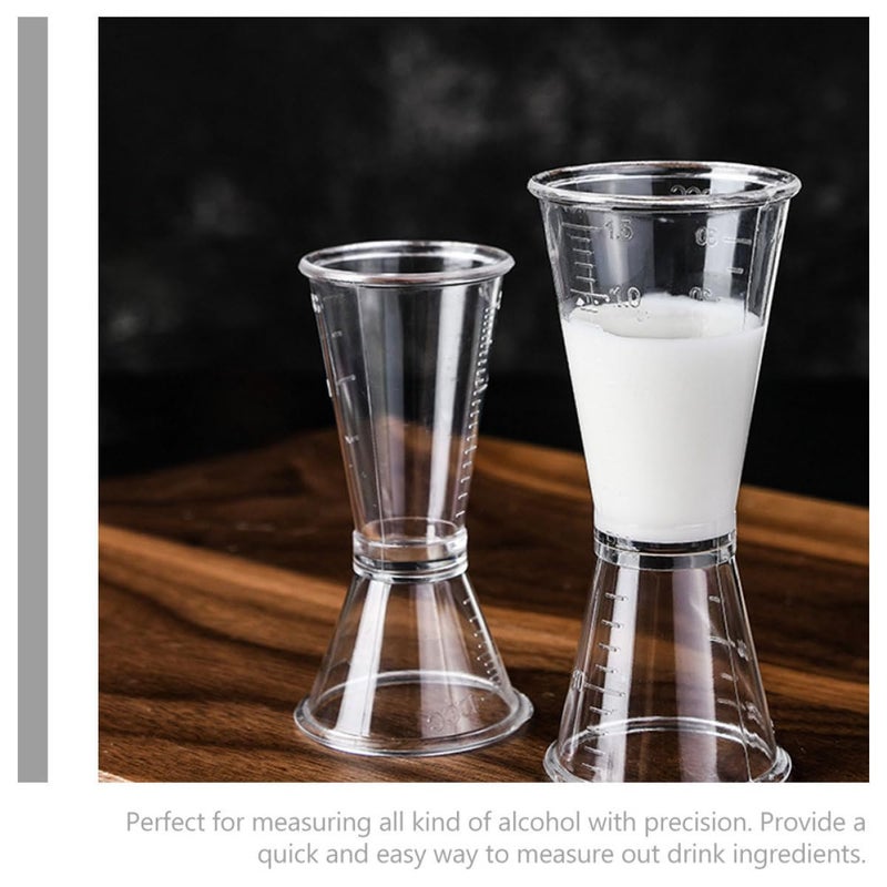 6 Pcs Plastic Double Jigger Measuring Cups with Ounce Markings for Home Bar - Image 5