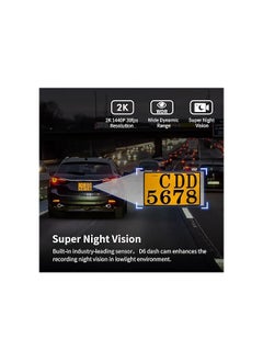 KAWA KAWA Car DVR D6 Dash Cam for Car 1440P Video Recorder EN RU FR JP Voice Control 24H Parking Mode WiFi App Control Night Vision  - Image 2