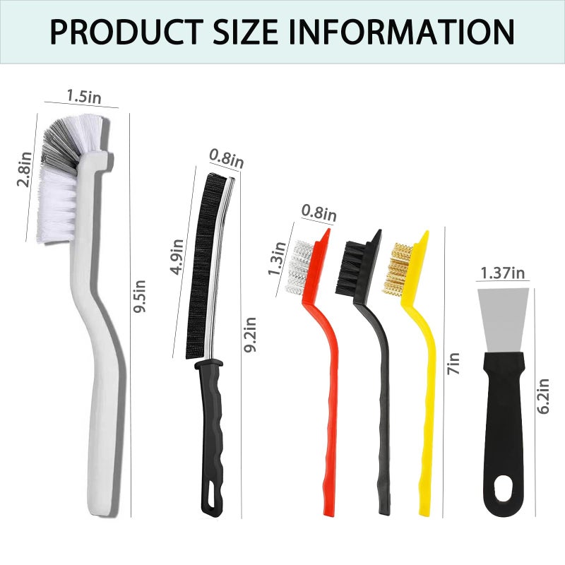 LLQ Crevice Cleaning Brush - Grout Scrub Brush, House Cleaning Supplies, Gap Cleaning Tools, Home Essentials, Gifts for Women Men, Hard Bristle Crevice Cleaner Brush for Household Use, Bathroom 12PCS - Image 2