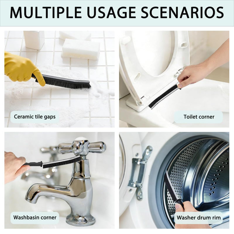 LLQ Crevice Cleaning Brush - Grout Scrub Brush, House Cleaning Supplies, Gap Cleaning Tools, Home Essentials, Gifts for Women Men, Hard Bristle Crevice Cleaner Brush for Household Use, Bathroom 12PCS - Image 5