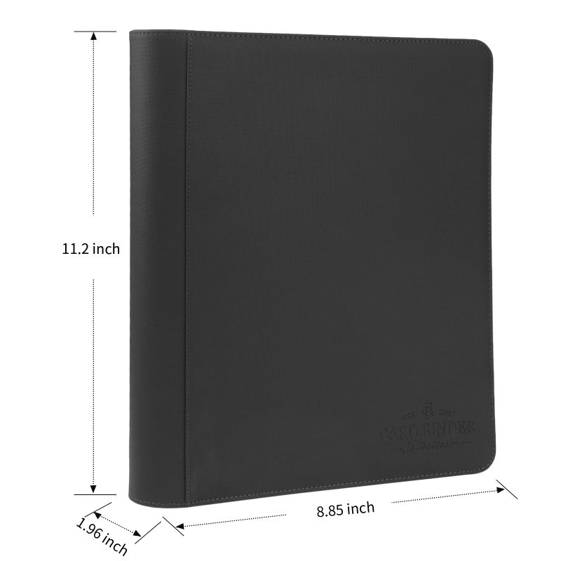 CARDBINDER Toploader Binder,Toploader Hard Cases, 4-Pocket Pages Sleeves Hold up 128 Cards.Toploader Card Binder with Sleeves for â€œ3Ã—4â€ rigidï¼ŒCard Holder(black) - Image 2