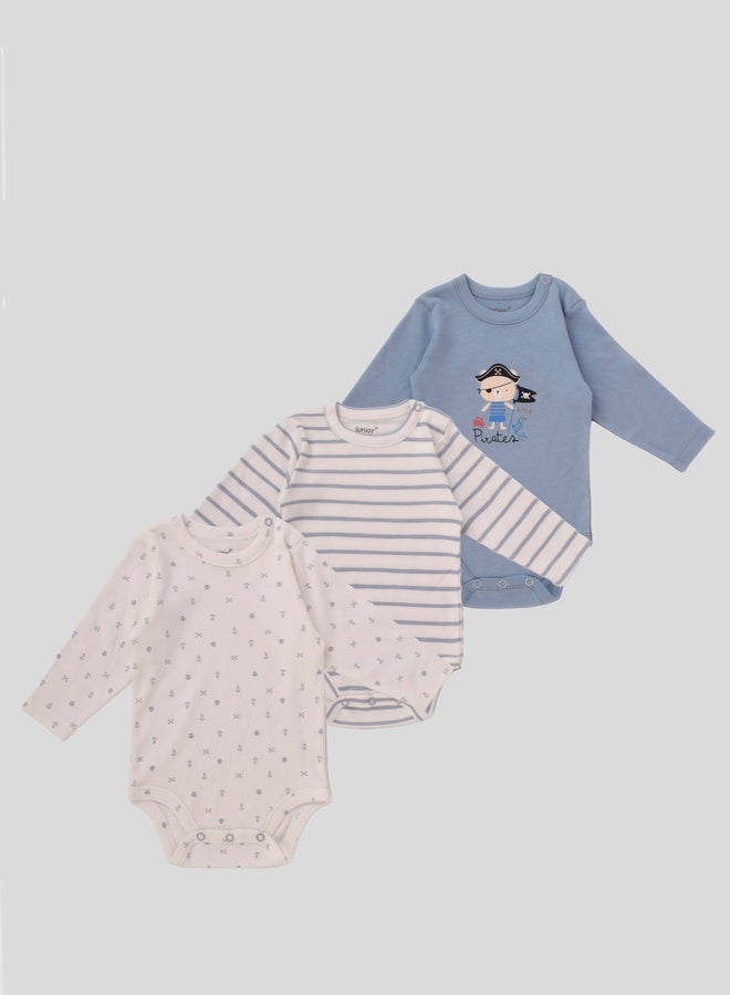 جونيور بادي سوت قطن عبوة 3 قطع بيبي للجنسين - Image 1