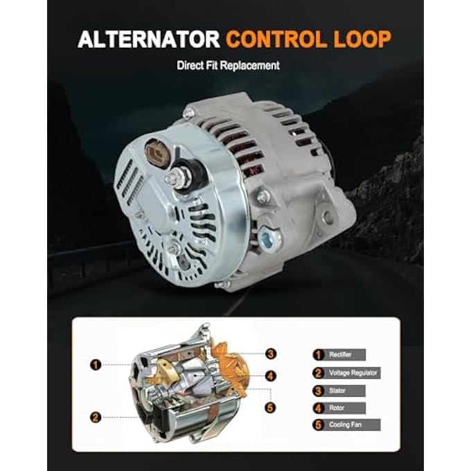 ASAPE 11191 High Output Replacement New Alternator Fit for 2007 for Kia Sorento 3.8L 2006-2009 for Kia Sedona 3.8L 2008-2009 for Kia Sorento 3.3L 2006 for Hyundai Azera 3.8L - Image 3