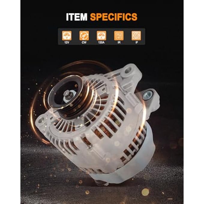 ASAPE 11191 High Output Replacement New Alternator Fit for 2007 for Kia Sorento 3.8L 2006-2009 for Kia Sedona 3.8L 2008-2009 for Kia Sorento 3.3L 2006 for Hyundai Azera 3.8L - Image 2