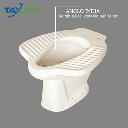 TAXAN POLYMERS TAXAN Anglo Indian Toilet Seat Cover with Round Edges, PVC Cover for Indian Toilet Seat - High Glossy Finish, Sleek Design - Non-Soft Closing Commode Seat with Cover with Installation Kit (19.5x16 IN) - Image 5