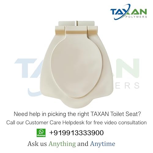 TAXAN POLYMERS TAXAN Anglo Indian Toilet Seat Cover with Round Edges, PVC Cover for Indian Toilet Seat - High Glossy Finish, Sleek Design - Non-Soft Closing Commode Seat with Cover with Installation Kit (19.5x16 IN) - Image 2