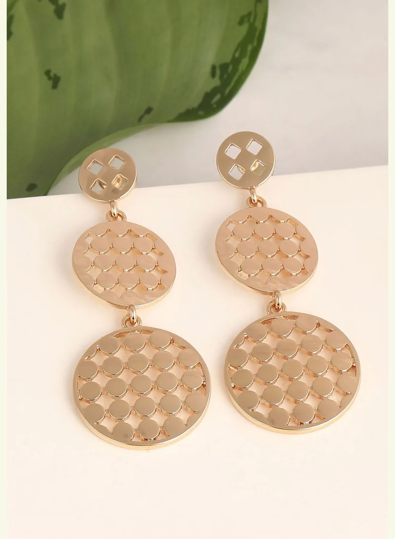 SOHI Gold Plated Party Designer Drop Earring For Women