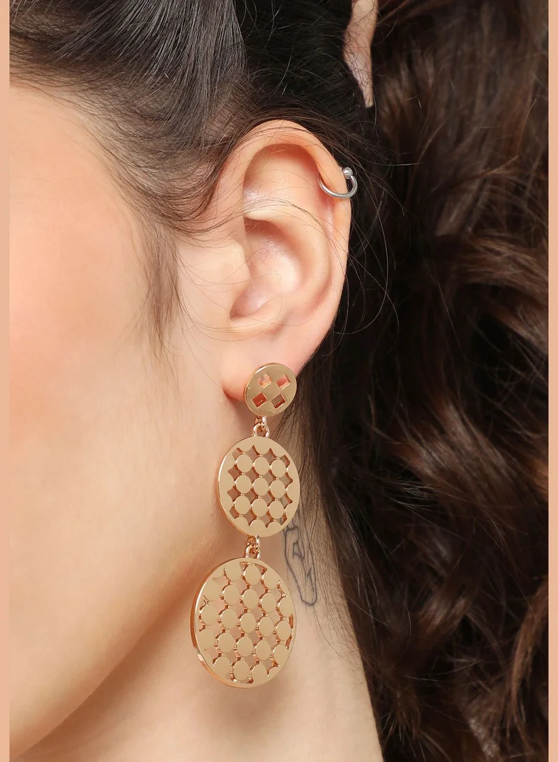 SOHI Gold Plated Party Designer Drop Earring For Women