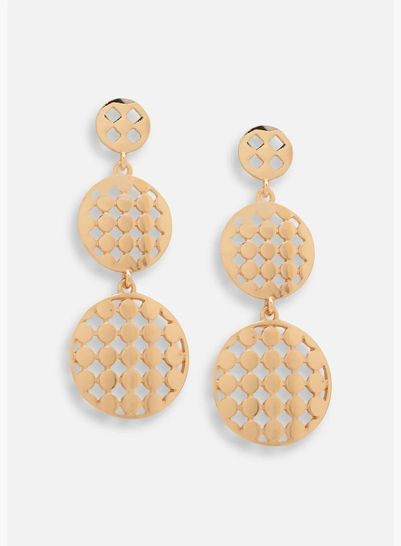SOHI Gold Plated Party Designer Drop Earring For Women