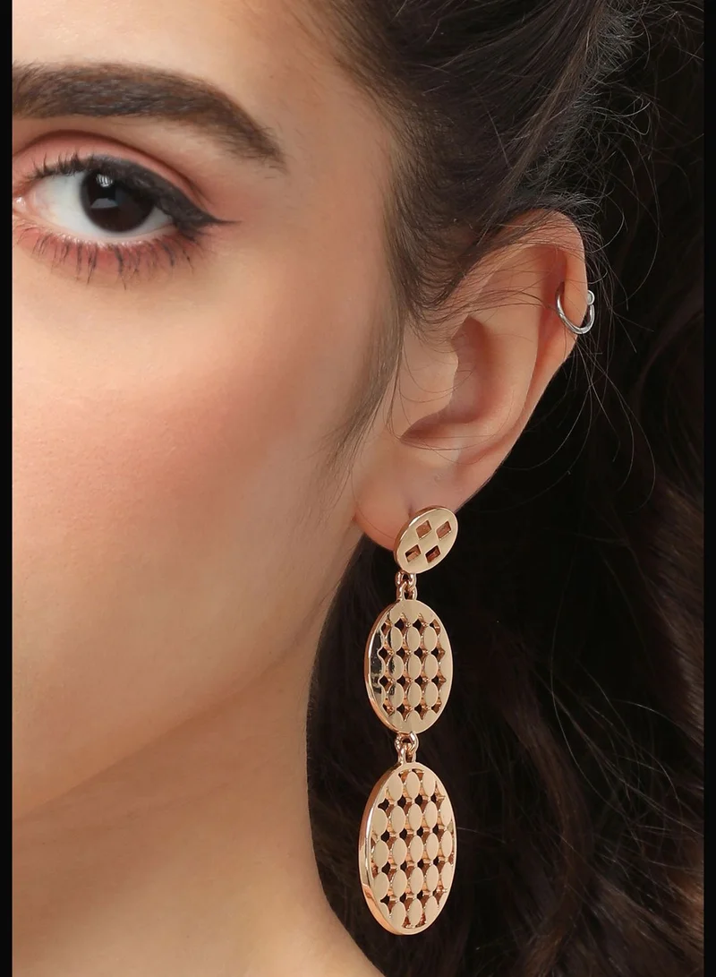 SOHI Gold Plated Party Designer Drop Earring For Women