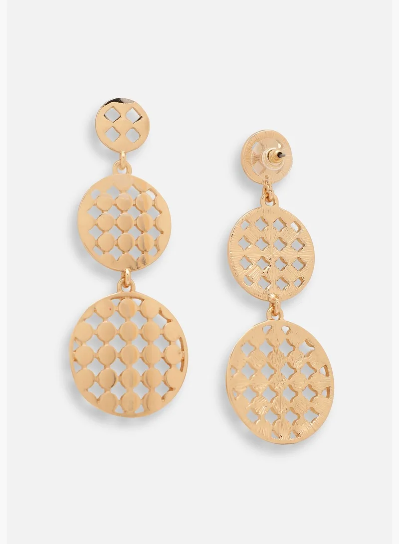 SOHI Gold Plated Party Designer Drop Earring For Women