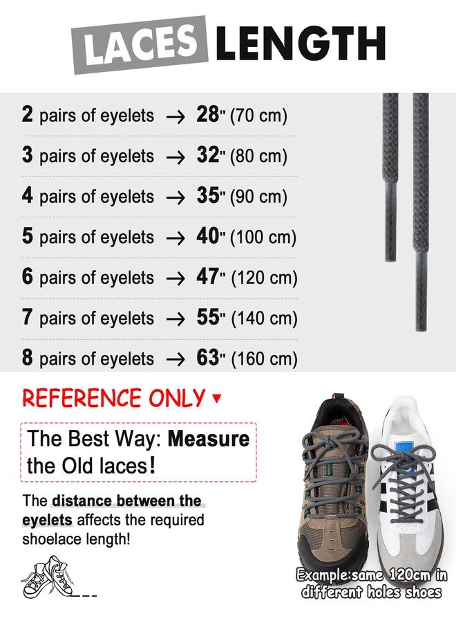 Handshop 2 pairs round cotton shoe laces for sneakers, 4 mm anti-slip round laces for athletic shoes, boots, Deep Brown, 35'' inches (90 cm) - Image 5
