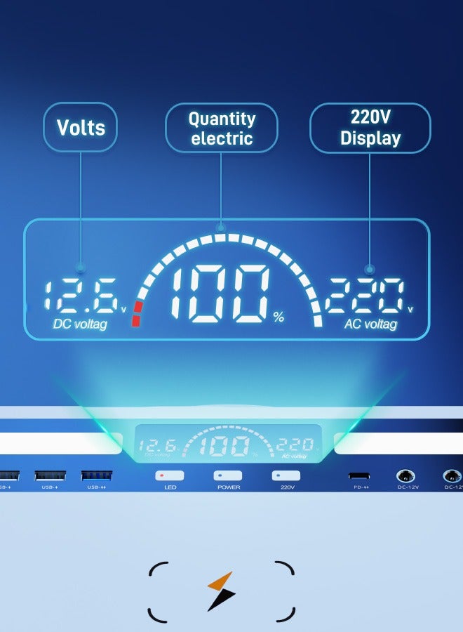 VANPA 300Wh Portable Power Station, 300W Lithium Battery Solar Generator, 2X AC Outlets Portable Powerbank For Outdoor Camping - Image 4