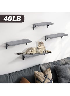MIXDE Floating Shelves Rustic Wood Shelves 4 Sets Of Wall Mounted Shelf For Bathroom Decor  Bedroom Living Room And Plants  - Image 2