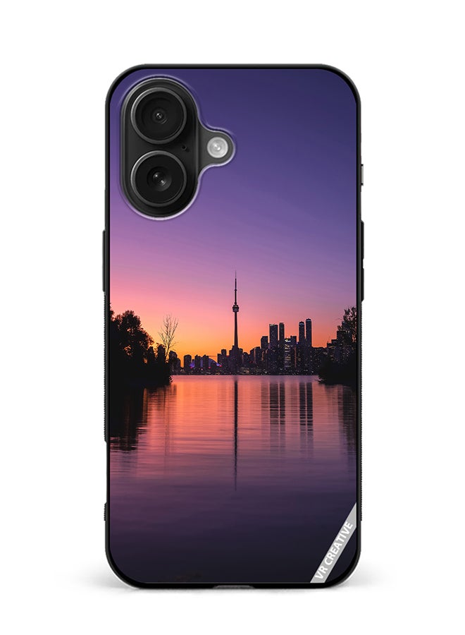 VR CREATIVE Protective Case Cover For Apple iPhone 16 City Sunrise Design Multicolour
