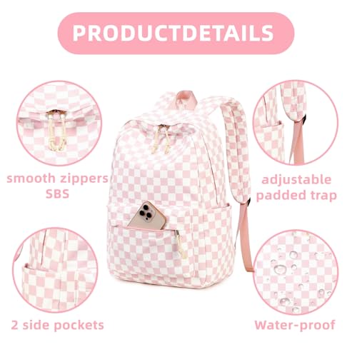 LEDAOU School Backpack Teen Girls Lightweight Bookbag Elementary Middle School Backpacks College Laptop Bag Travel Daypack - Image 4