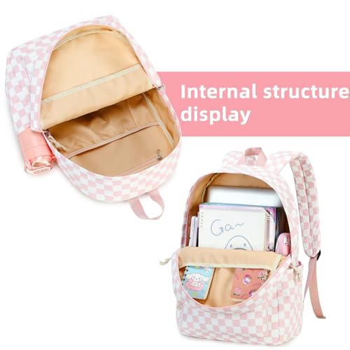 LEDAOU School Backpack Teen Girls Lightweight Bookbag Elementary Middle School Backpacks College Laptop Bag Travel Daypack - Image 3