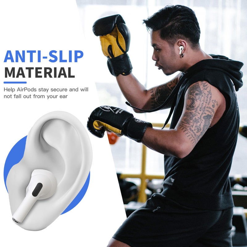 DamonLight 2 Pairs Ear Tips for AirPods 4 Grip Silicone Earbuds Cover [Added Storage Pouch][US Patent Registered] Compatible with Apple AirPods 4th Generation (White) - Image 5