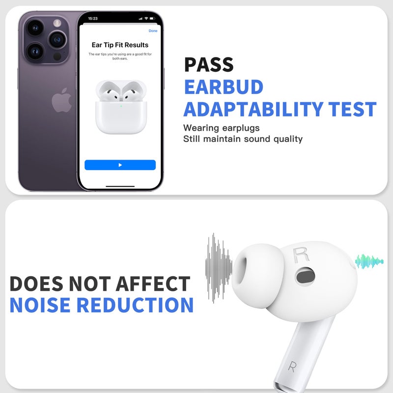 DamonLight 2 Pairs Ear Tips for AirPods 4 Grip Silicone Earbuds Cover [Added Storage Pouch][US Patent Registered] Compatible with Apple AirPods 4th Generation (White) - Image 2