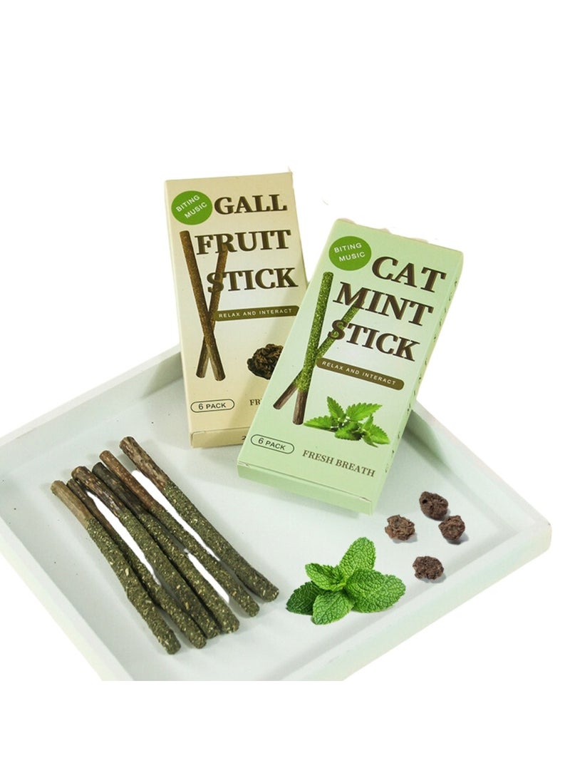 Natural Cat Mint Sticks | Dental Health | Eco-Friendly Toy | Fresh Breath Fun - Image 1