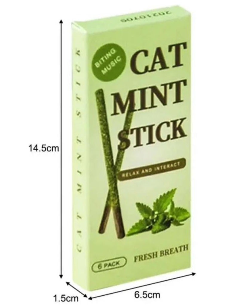 Natural Cat Mint Sticks | Dental Health | Eco-Friendly Toy | Fresh Breath Fun - Image 4