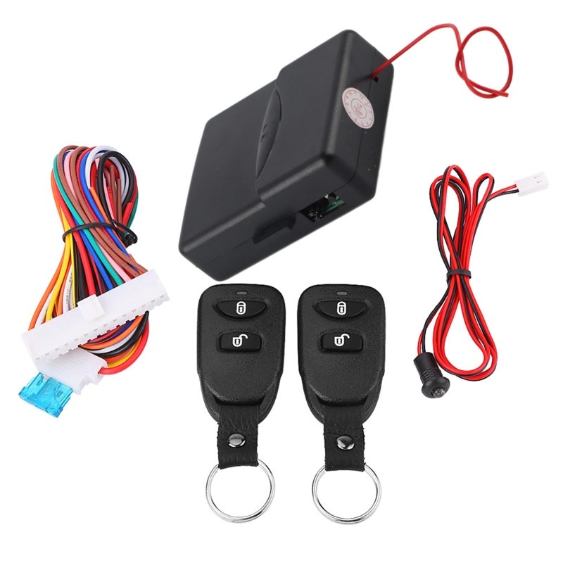 Keyless Entry System Universal Car Keyless Entry Kit with Remote Lock Unlock LED Indicator - Car Parking Location Finder Flashing Alert for Most Cars - Image 1