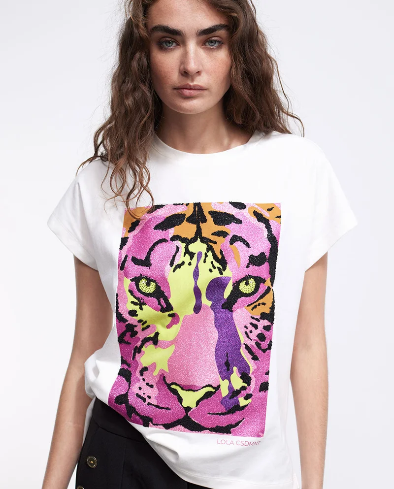 Lola Casademunt Multicoloured tiger T-shirt