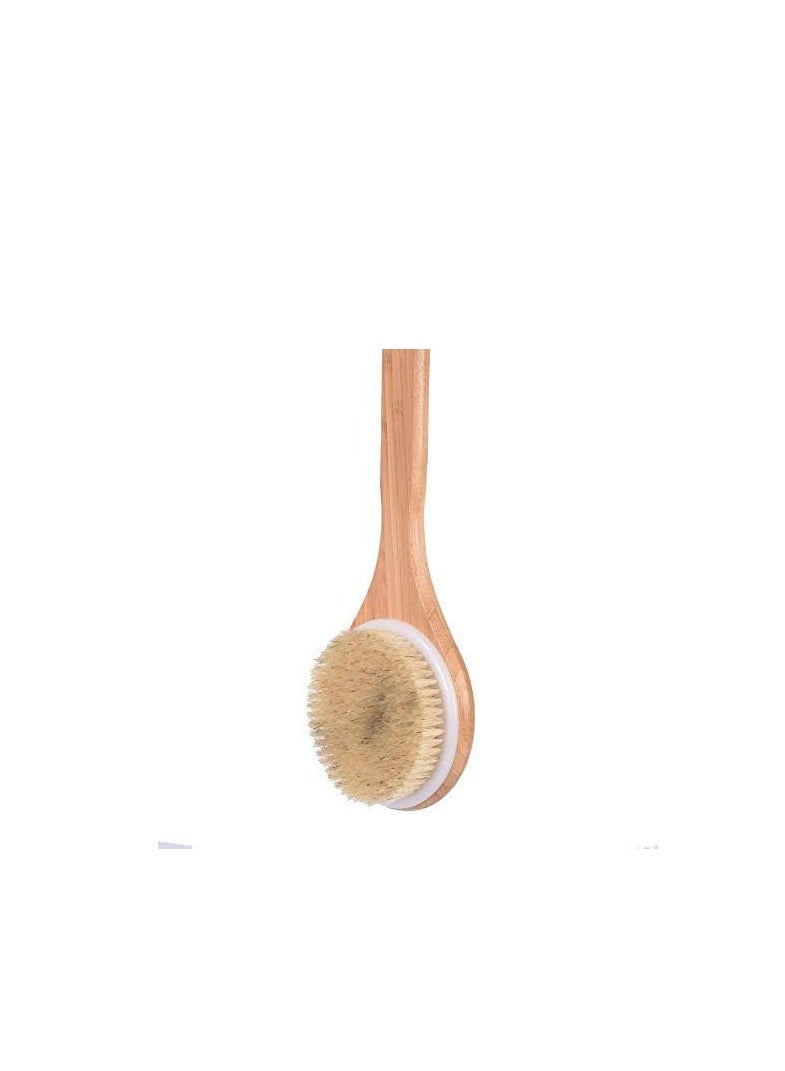 ORiTi ORiTi Bath Body Brush Long Handle Bath Back Spa Clean Bath Brush Natural Bristle Shower Brushes Improves Blood Circulation, Exfoliates, Skin Health Wet Or Dry Back Scrubber, Brown - Image 5