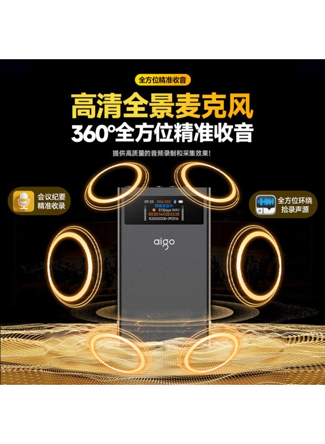 aigo Aigo Voice Recorder Continuous 20 Days 20 Nights Ultra-Long Standby Professional Recording High Definition Long Distance Large Capacity Transcription Recorder Recording Device For Learning Meetings Tr - Image 4