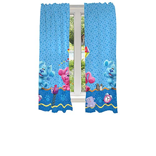Franco Kids Room Window Curtain Panels Drapes Set 82 in x 63 in Blues Clues