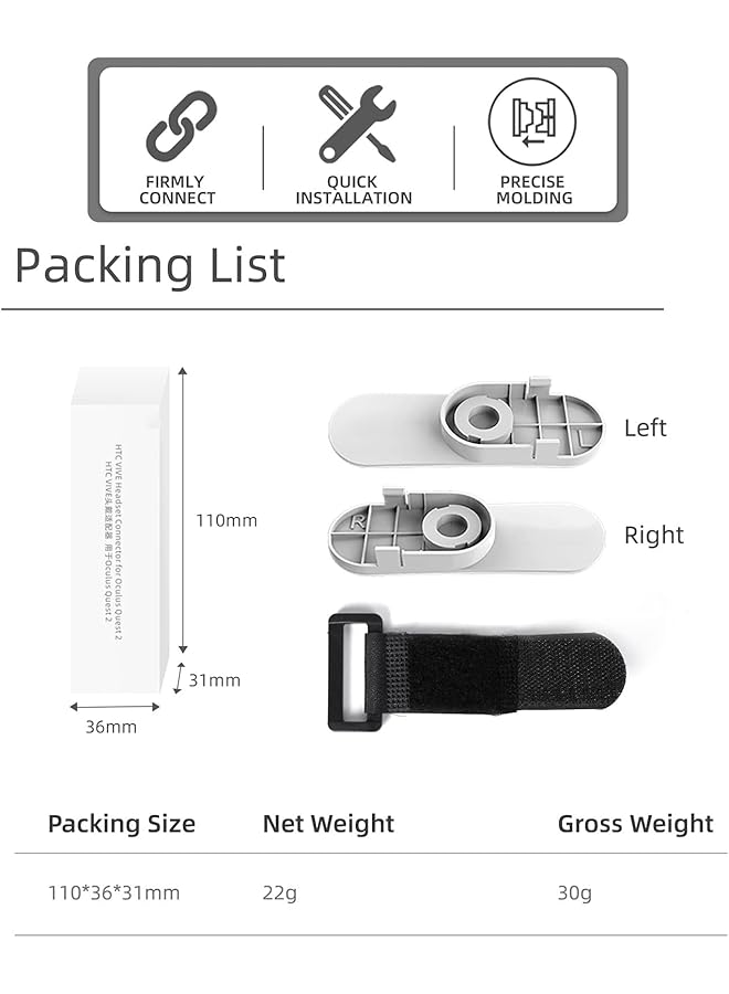 erorex Headset Adapter Deluxe Audio Strap Kit Smart Firmly Connected Vr Adapter Head Strap Virtual Reality Headstrap Compatible With Oculus Quest 2 Das Htc Vive V2 Frankenquest 2 - Image 5