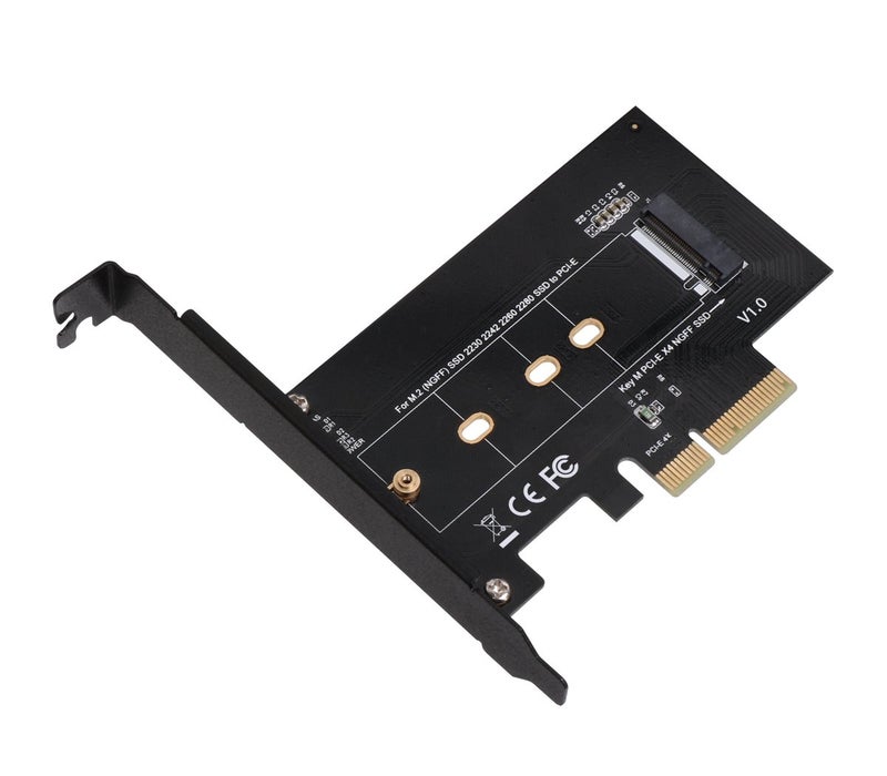 SIIG M.2 NGFF SSD (M Key) to PCIe 3.0 x4 Card Adapter For 2230, 2242,2260, 2280 M.2 PCIe Host Controller Expansion Card SSDs NVMe or AHCI (SC-M20014-S1) - Image 1