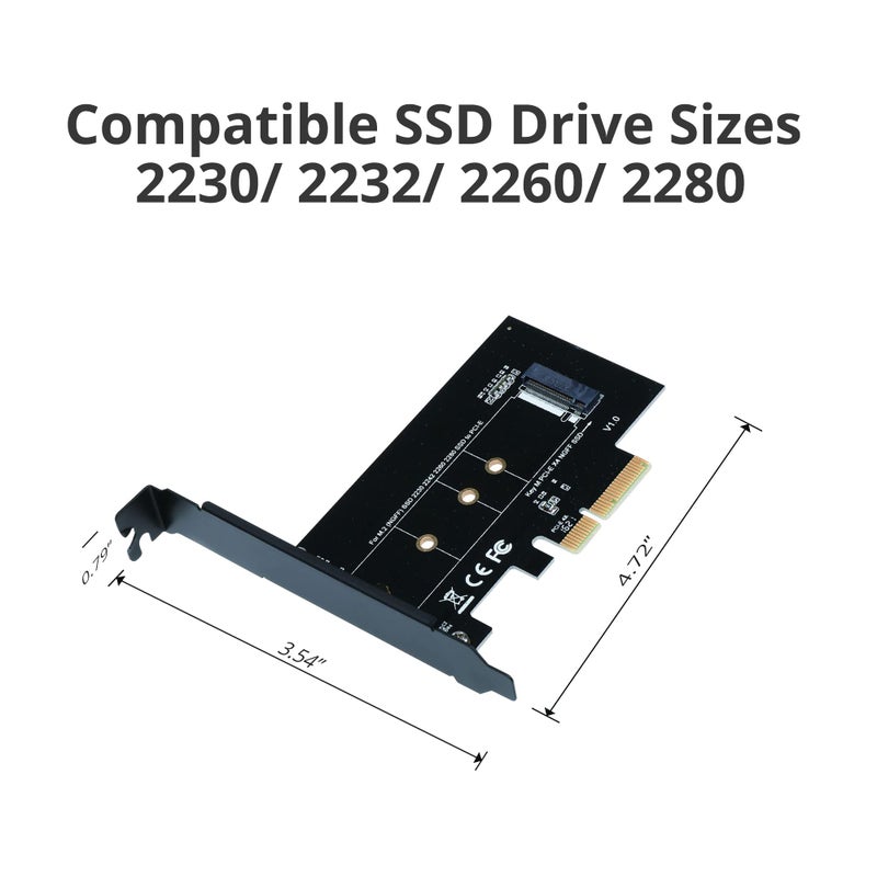 SIIG M.2 NGFF SSD (M Key) to PCIe 3.0 x4 Card Adapter For 2230, 2242,2260, 2280 M.2 PCIe Host Controller Expansion Card SSDs NVMe or AHCI (SC-M20014-S1) - Image 3
