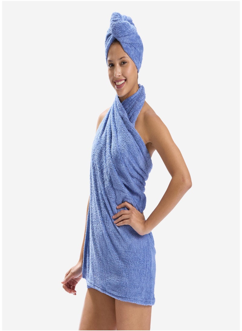NABAIJI NABAIJI by DECATHLON, Ultra-Soft Microfibre Towel Size L 80 x 130 cm - Blue  - Image 4