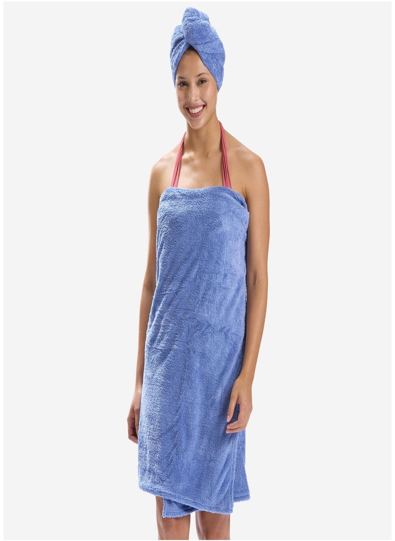 NABAIJI NABAIJI by DECATHLON, Ultra-Soft Microfibre Towel Size L 80 x 130 cm - Blue  - Image 1