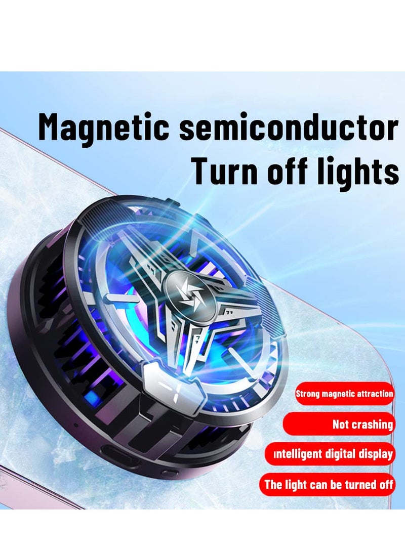 Phone Cooler, Phone Cooling Fan for Gaming, 2 Modes, Adsorption Design, Semiconductor Phone Cooler with RGB Light,Mini Phone Cooler for Mobile Phone Tablet PC - Image 4