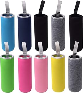 HRLORKC HRLORKC 10 Pack Neoprene Water Bottle Sleeve 12 oz - 18 oz Bottle Cozy Insulated Glass Water Bottle Cover (Multi-Color)  - Image 1